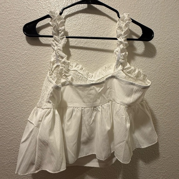 White Ruffled Cami Top - Picture 2 of 2